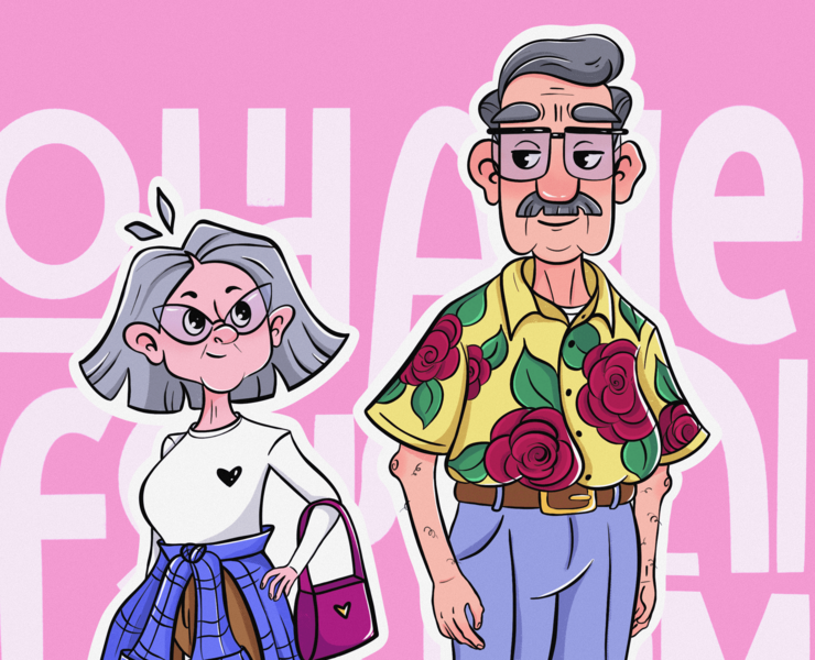 Серия открыток с персонажами: "Все возрасты прекрасны" — Иллюстрация на Dprofile