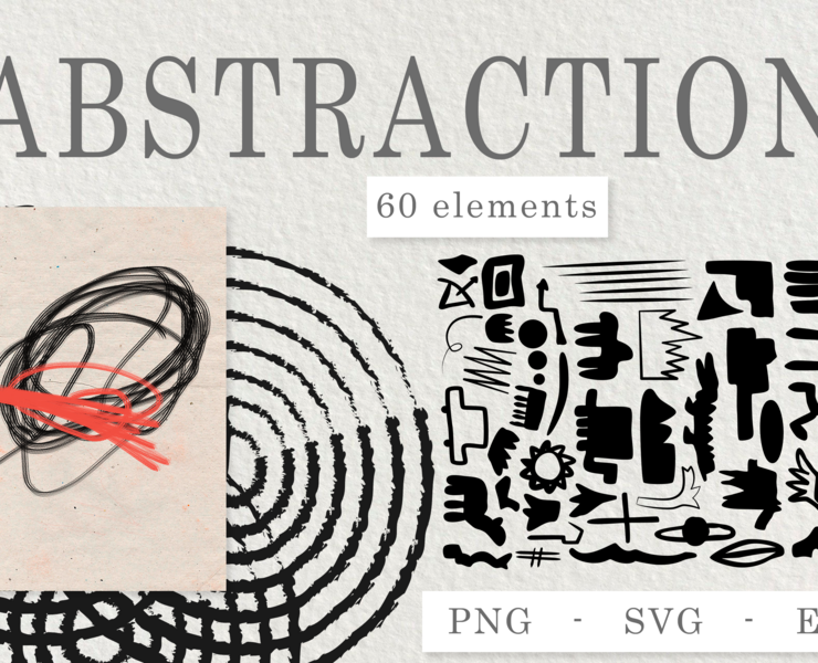 Абстракция, черное, тушь, паттерн, постер, элементы — Брендинг, Графика на Dprofile