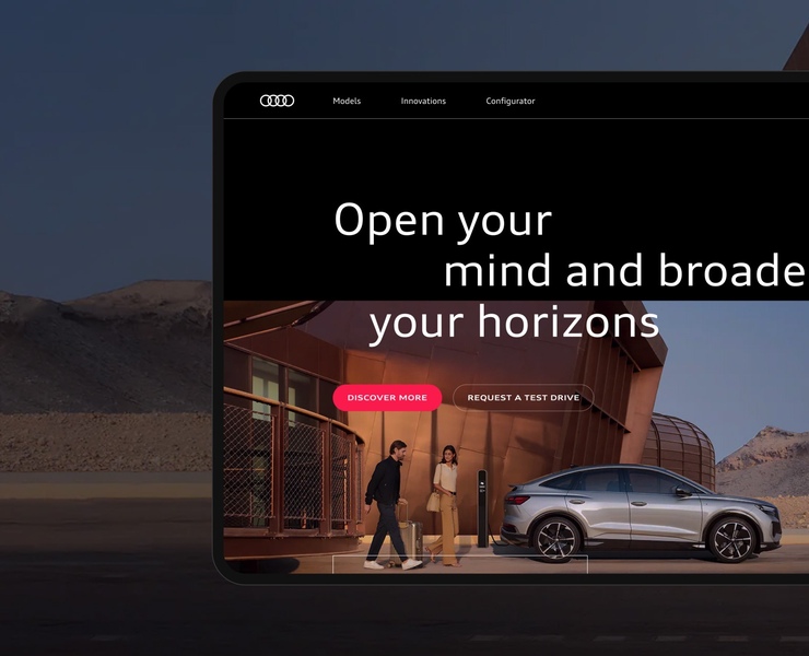 Audi De / Сайт — Интерфейсы, Анимация на Dprofile