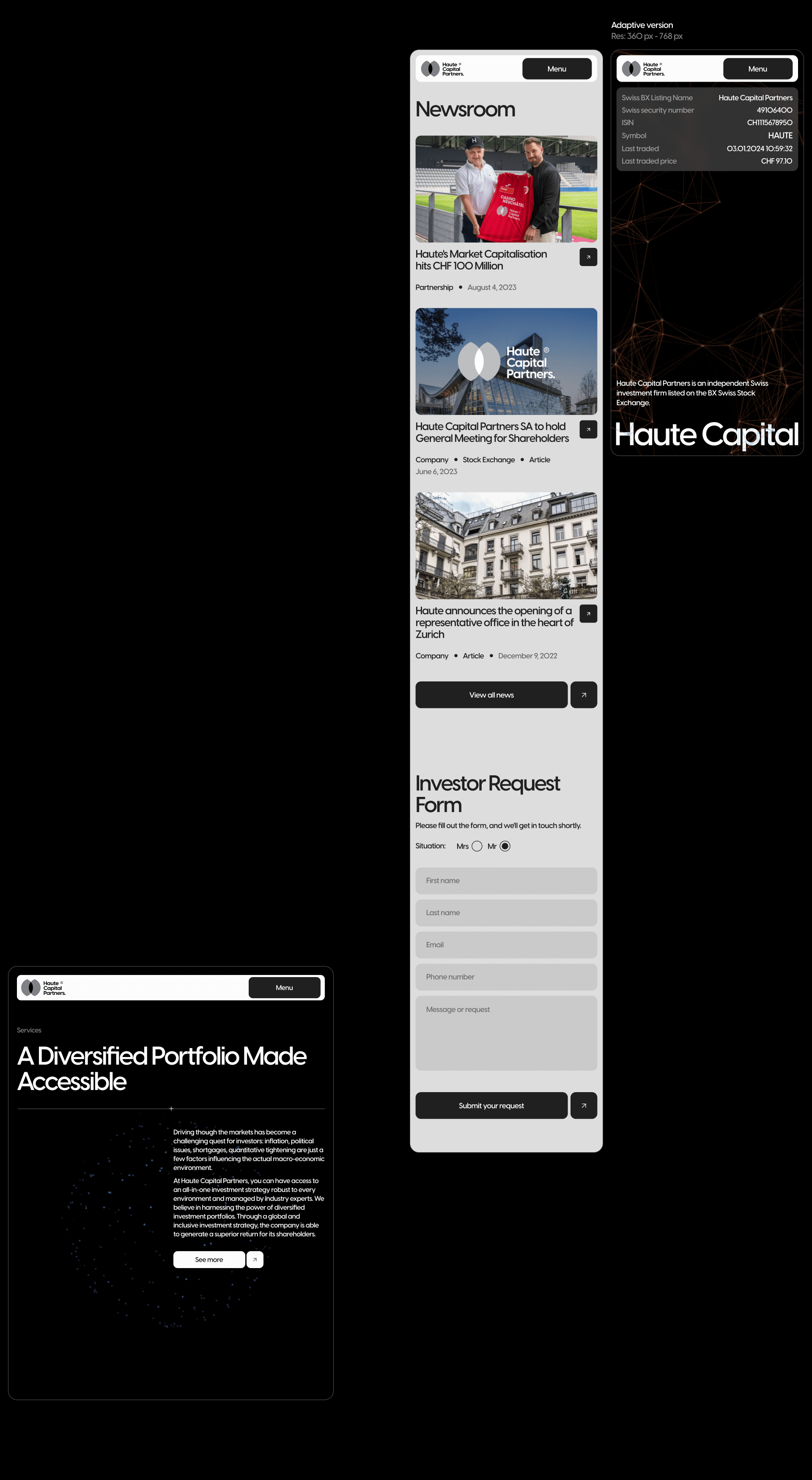 Haute Capital | Web — Изображение №3 — Интерфейсы на Dprofile
