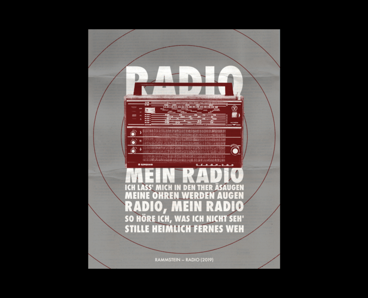 Rammstein — Radio. Poster — Иллюстрация, Графика на Dprofile