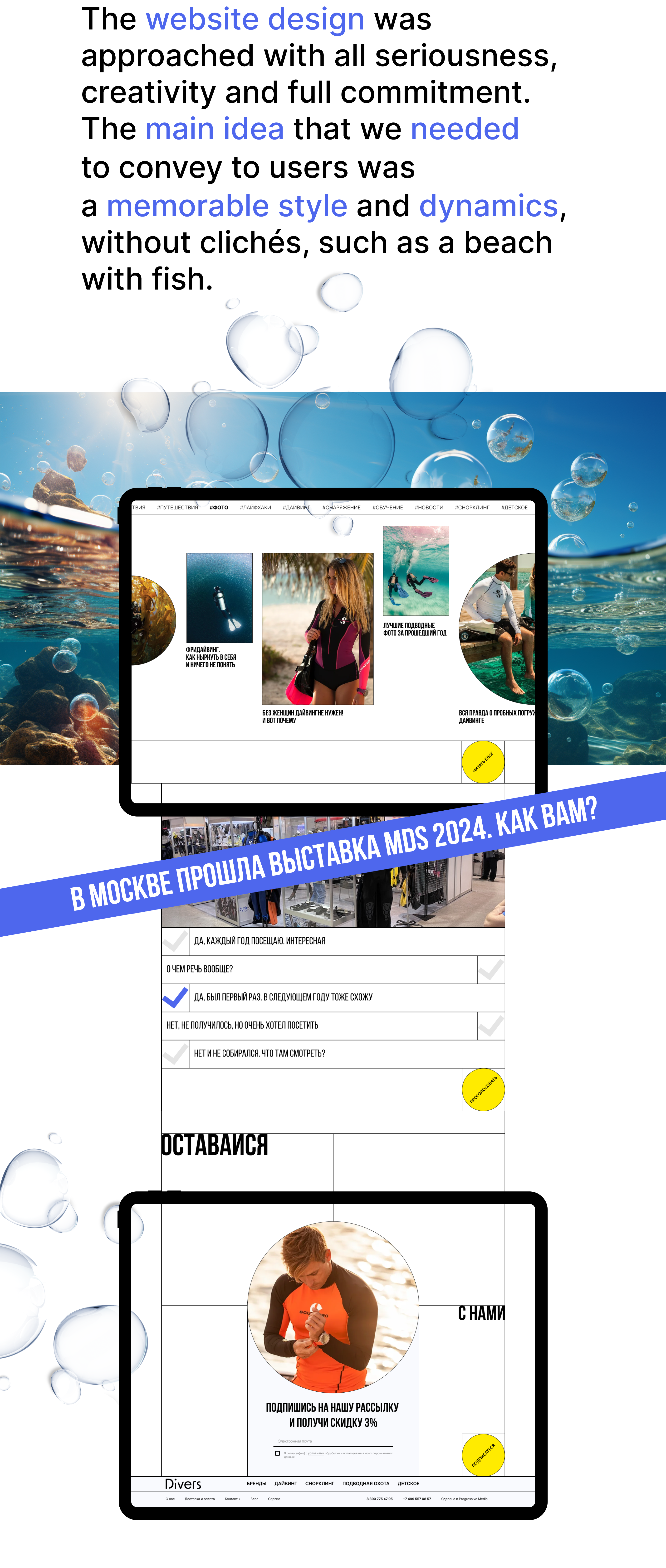 Divers.ru website — Изображение №3 — Интерфейсы на Dprofile