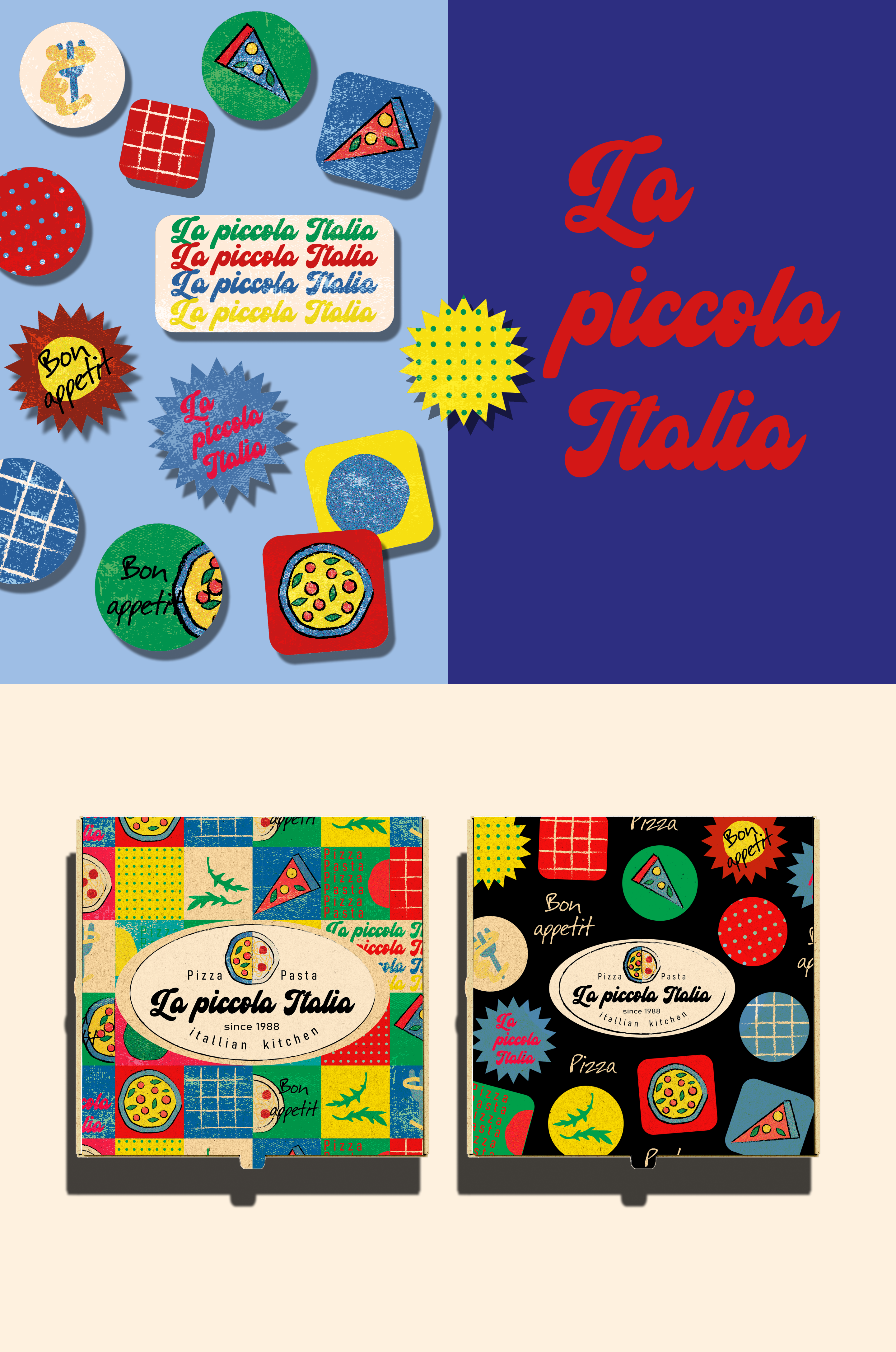 Логотип, фирменный стиль для пицца-паста бара — Изображение №3 — Брендинг на Dprofile