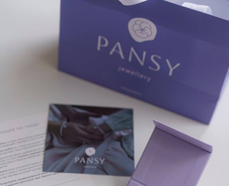 Pansy jewelry — логотип и фирменный стиль на Dprofile