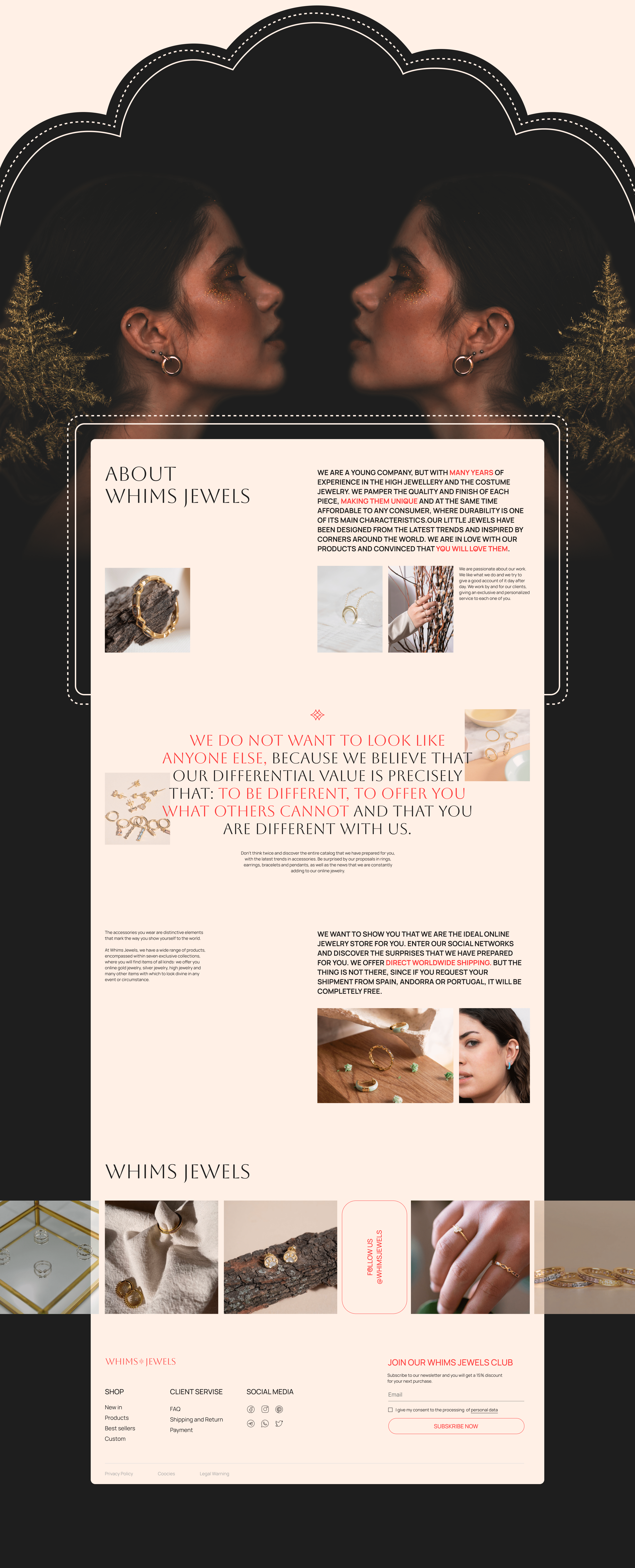 Whims Jewels | Redesign | E-commerce — Изображение №3 — Интерфейсы на Dprofile