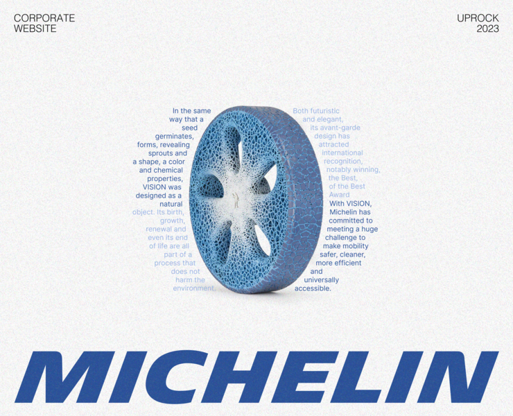Michelin Corporate website — Интерфейсы, Анимация на Dprofile