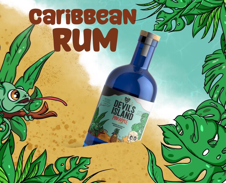 Rum bottle packaging design — Иллюстрация на Dprofile