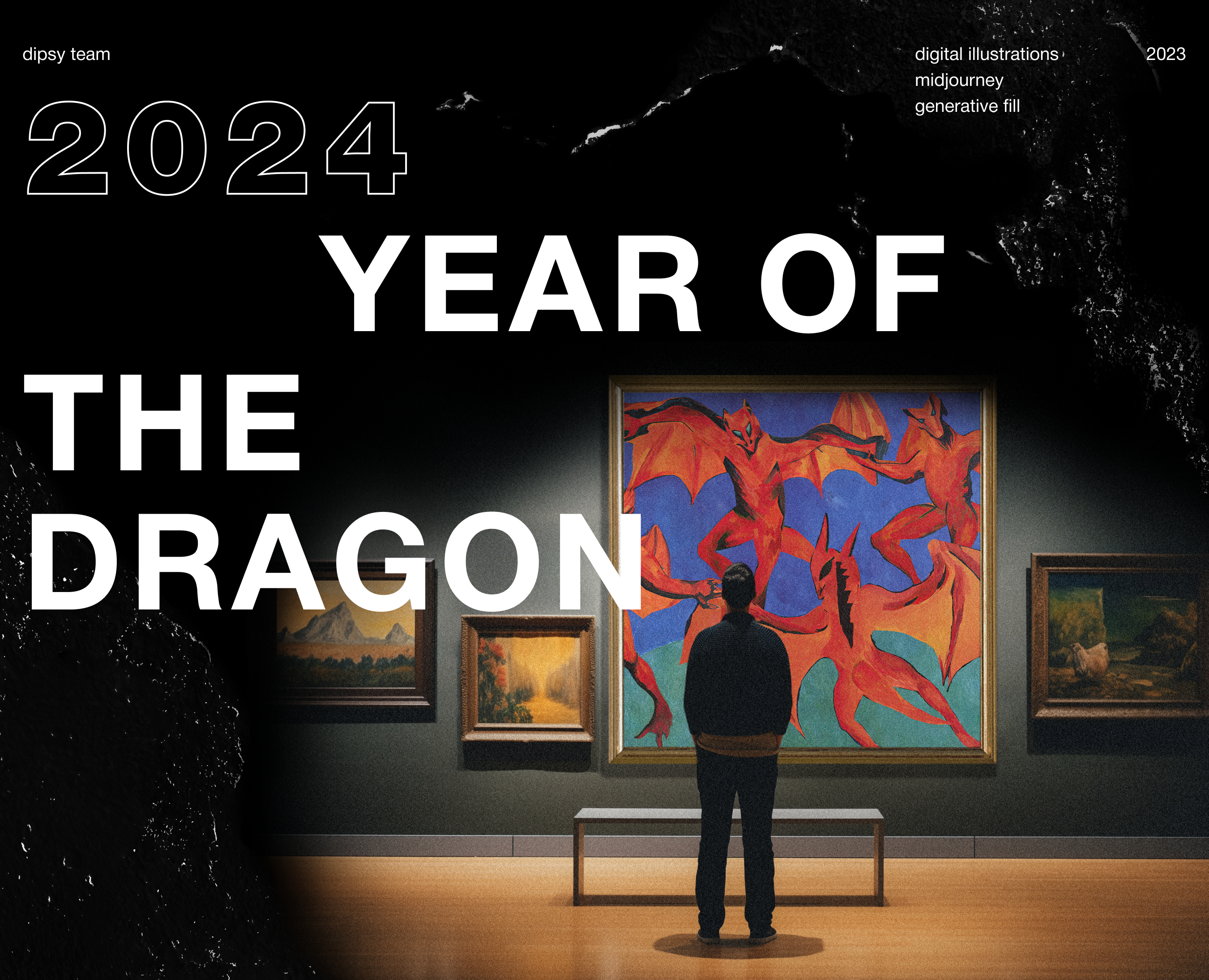 Year of the Dragon | Digital Illustration with AI — Иллюстрация, Графика на Dprofile