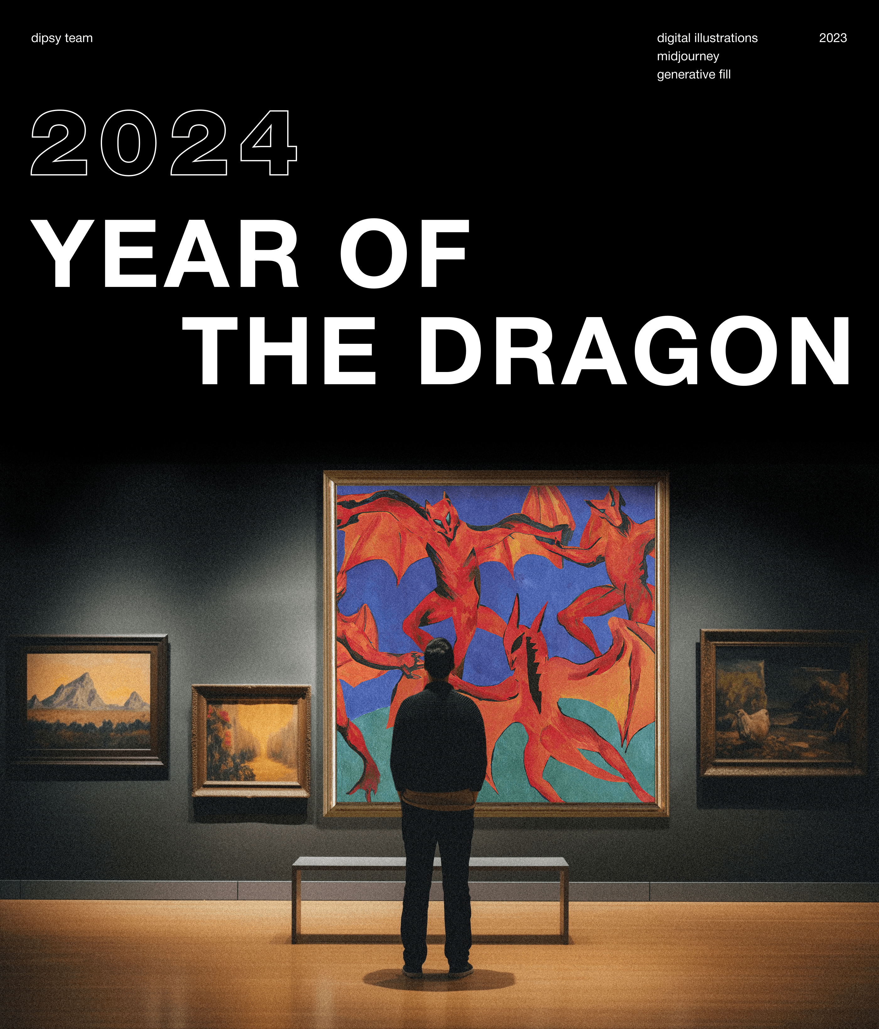 Year of the Dragon | Digital Illustration with AI — Изображение №1 — Иллюстрация, Графика на Dprofile