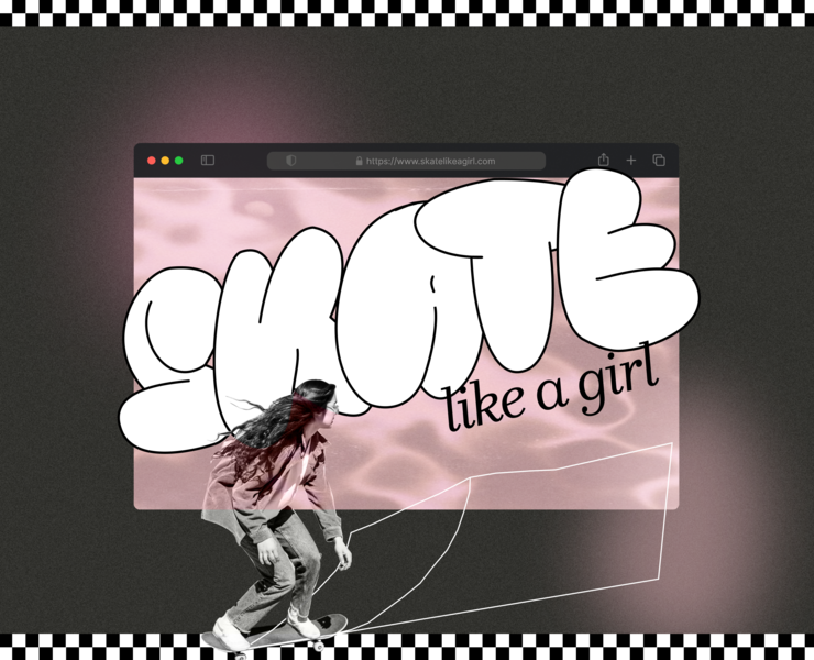 Landing page about girl's skateboarding — Интерфейсы, Графика, Анимация на Dprofile