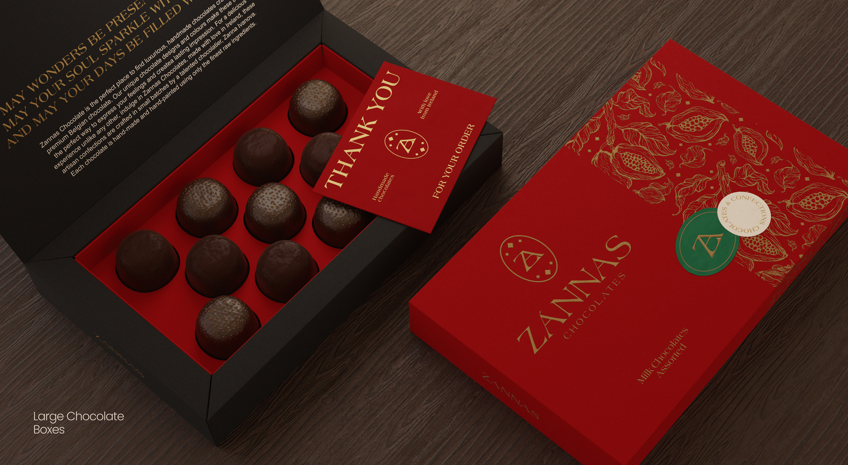 Zanna's Chocolates Visual Brand identity — Изображение №12 — Брендинг, 3D на Dprofile