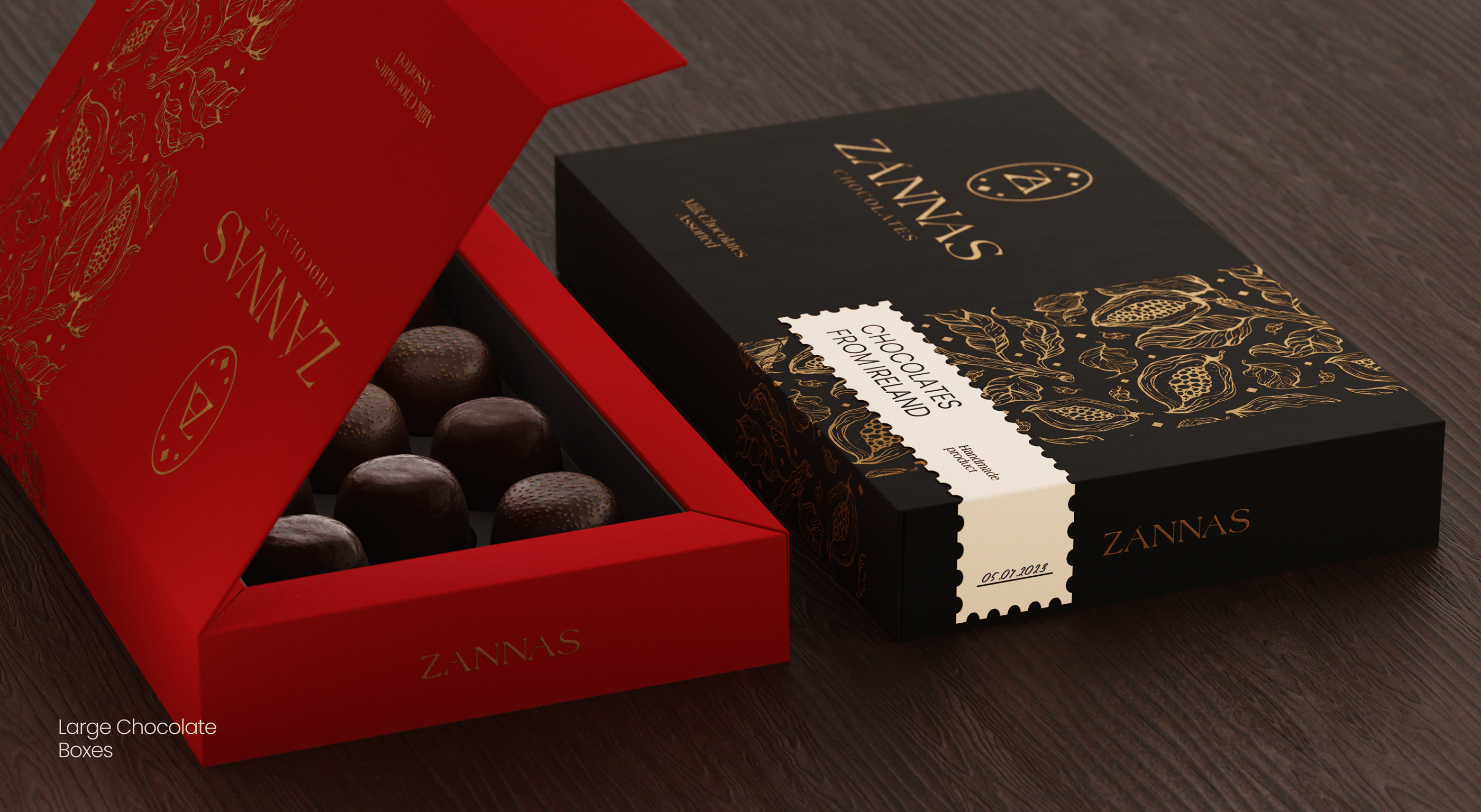 Zanna's Chocolates Visual Brand identity — Изображение №13 — Брендинг, 3D на Dprofile