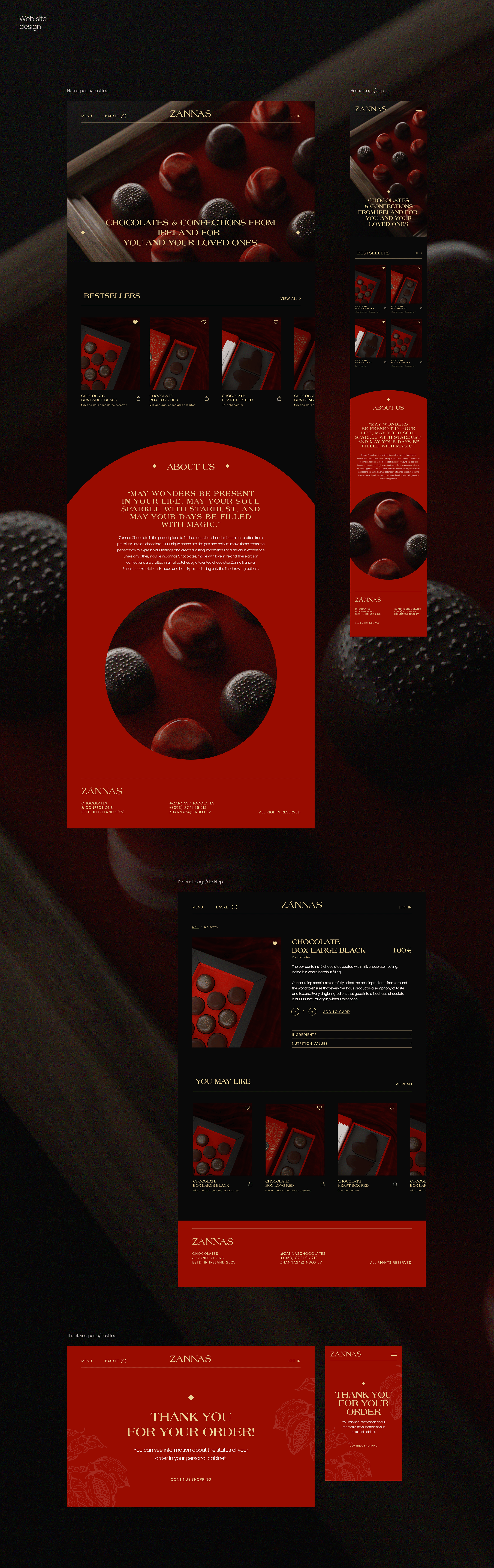 Zanna's Chocolates Visual Brand identity — Изображение №11 — Брендинг, 3D на Dprofile