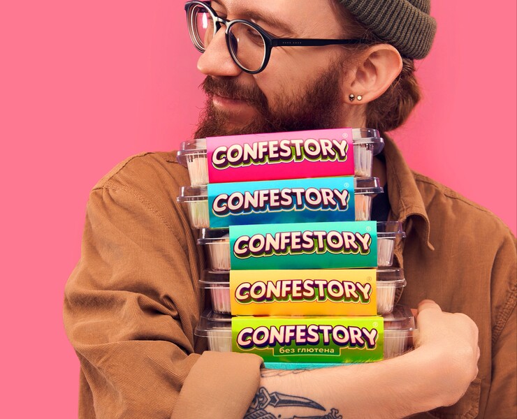Ребрендинг упаковок чизкейков "Confestory" на Dprofile