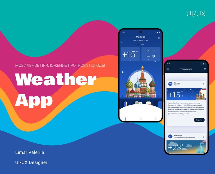 Мобильное приложение прогноз погоды — Интерфейсы на Dprofile