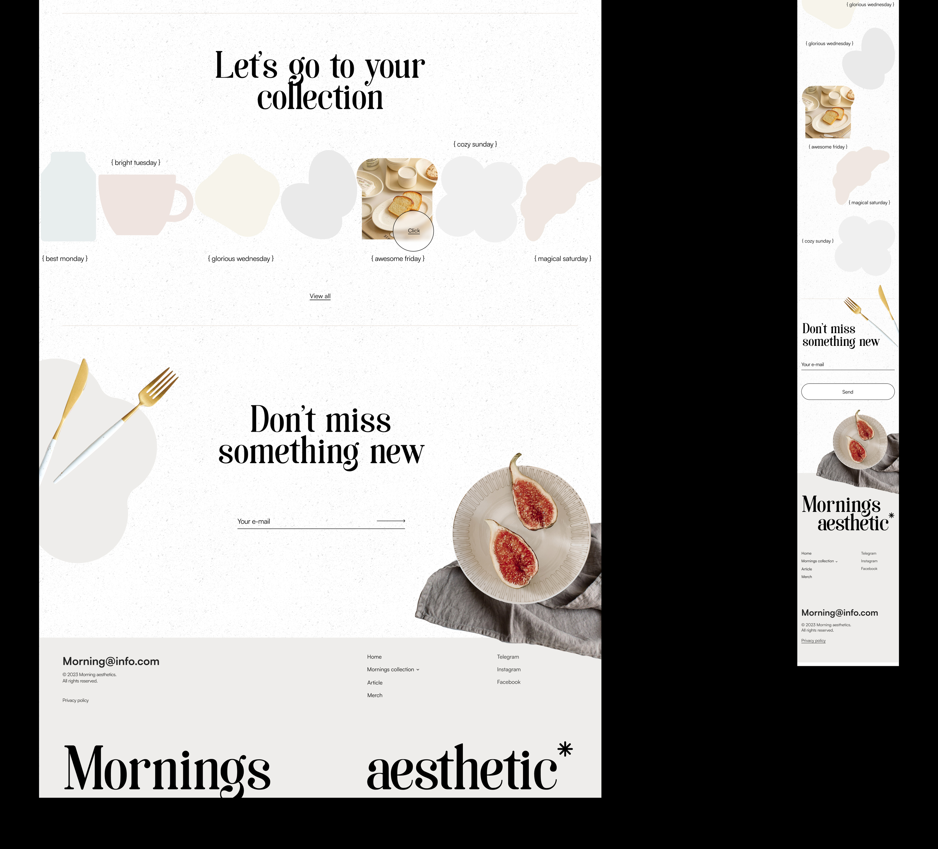 Morning aesthetics website UX/UI DESIGN — Изображение №12 — Интерфейсы, Анимация на Dprofile