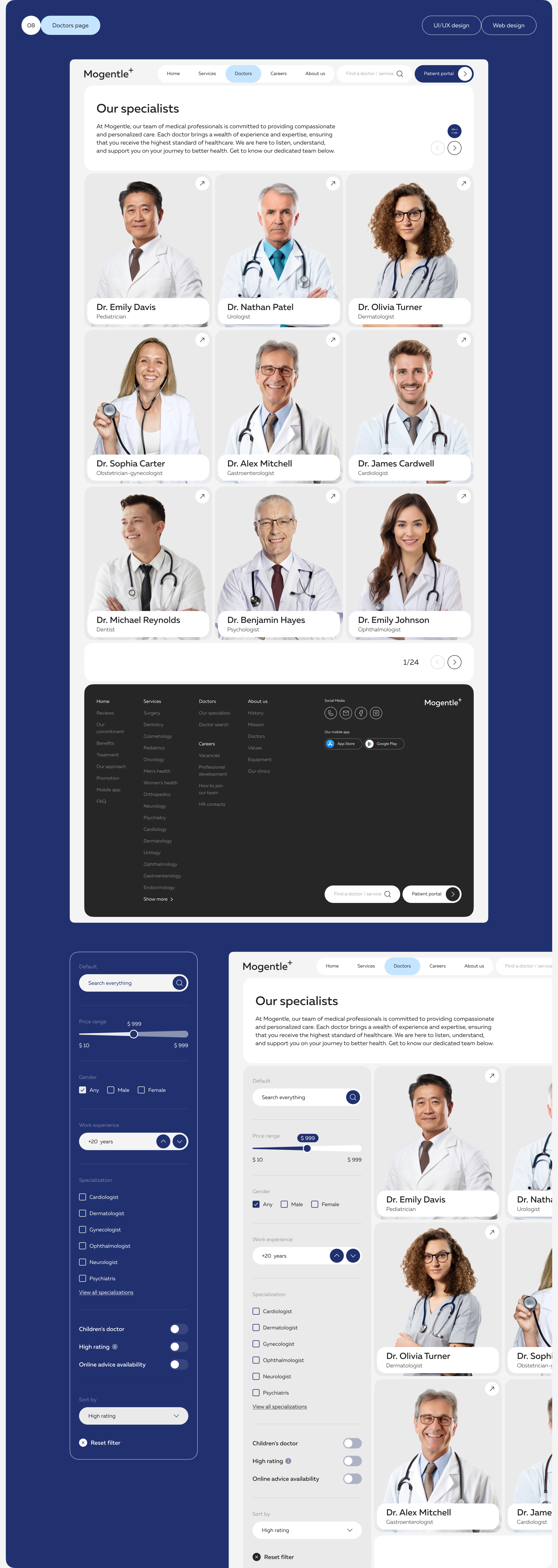 Mogentle clinic / Website design / UI UX / Branding — Изображение №20 — Интерфейсы, Брендинг на Dprofile