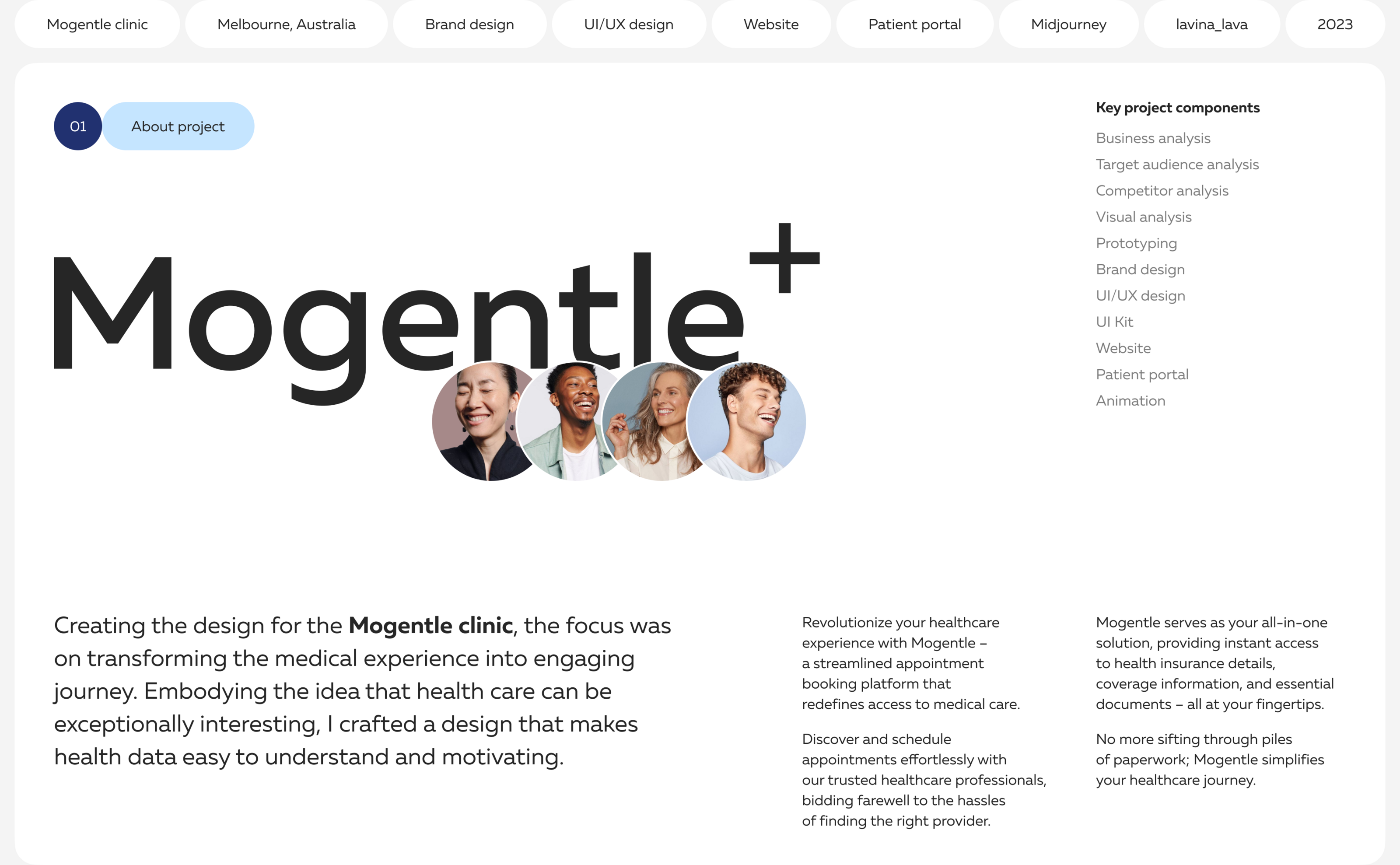 Mogentle clinic / Website design / UI UX / Branding — Изображение №2 — Интерфейсы, Брендинг на Dprofile