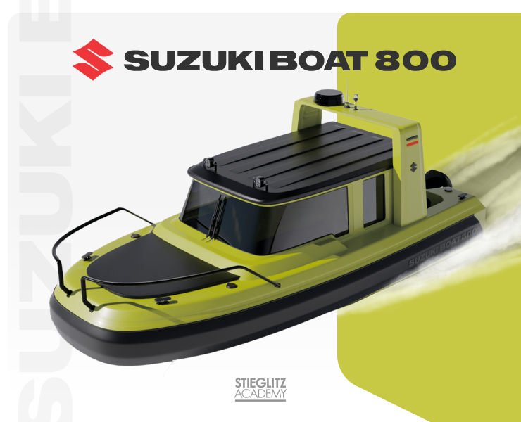 Туристический катер Suzuki Boat 800 — 3D на Dprofile
