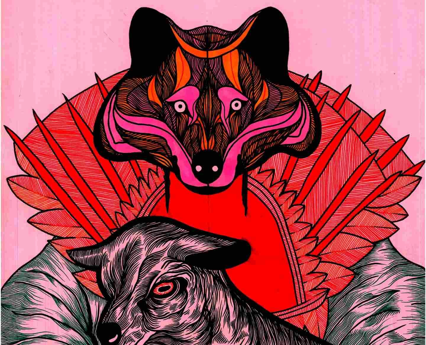 Волчица и овечка — Иллюстрация, Графика на Dprofile