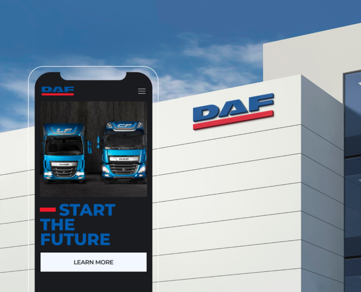 DAF | Corporate website redesign на Dprofile