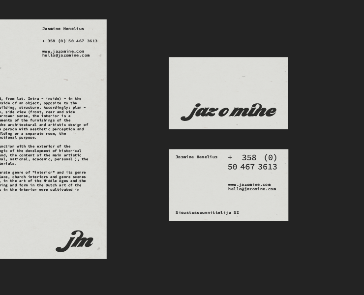 JAZ O MINE / interior designer identity на Dprofile