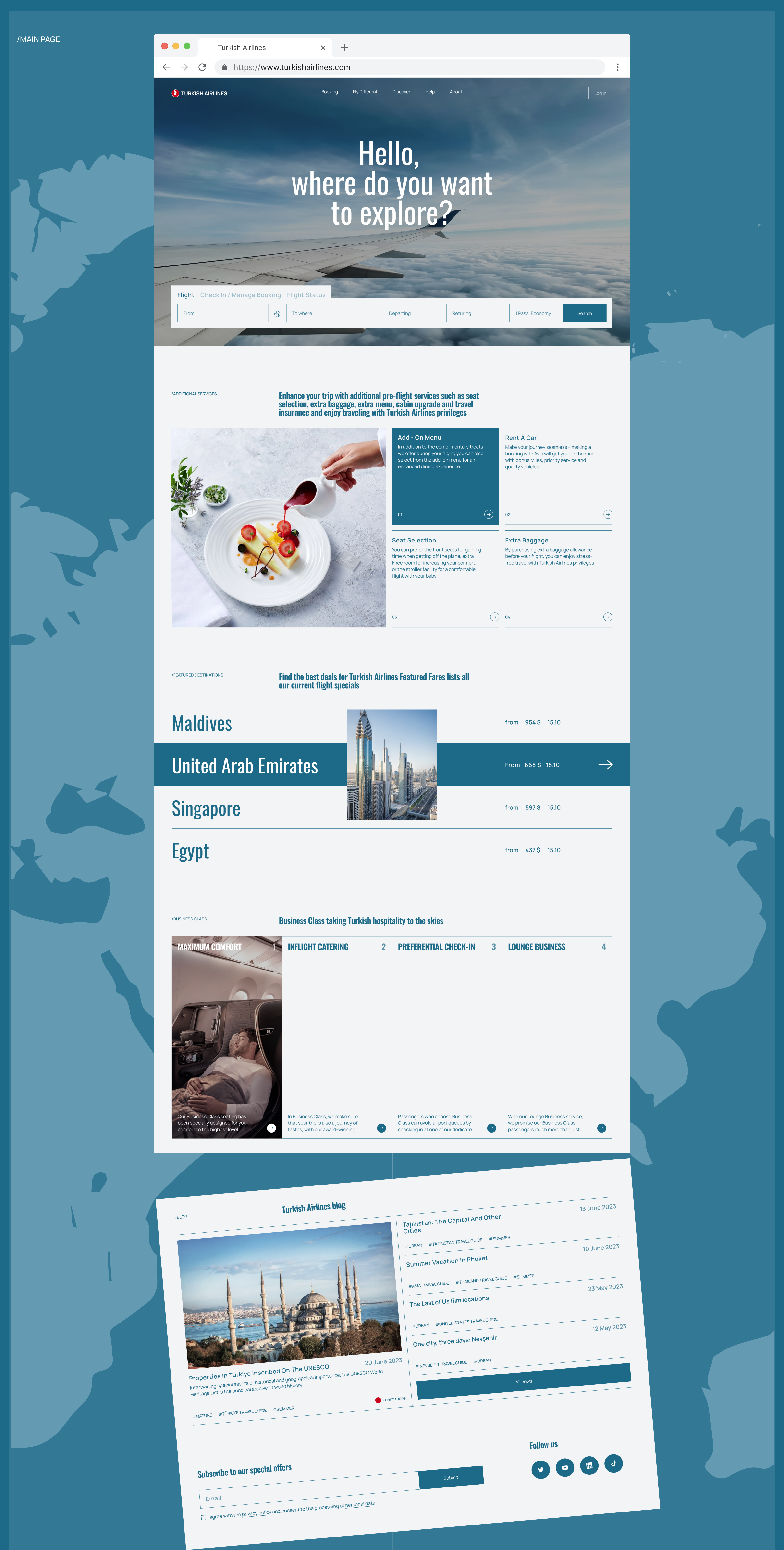 Turkish Airlines | Website Redesign — Изображение №2 — Интерфейсы на Dprofile