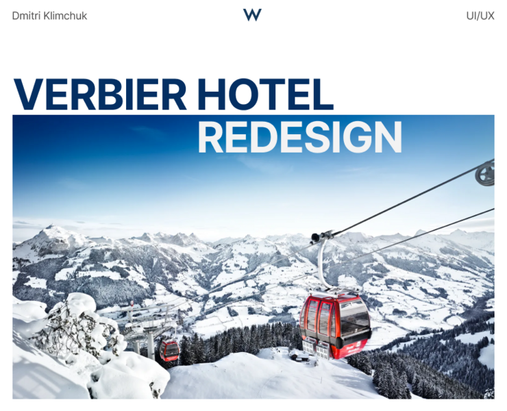 Website Verbier Hotel Redesign — Интерфейсы на Dprofile
