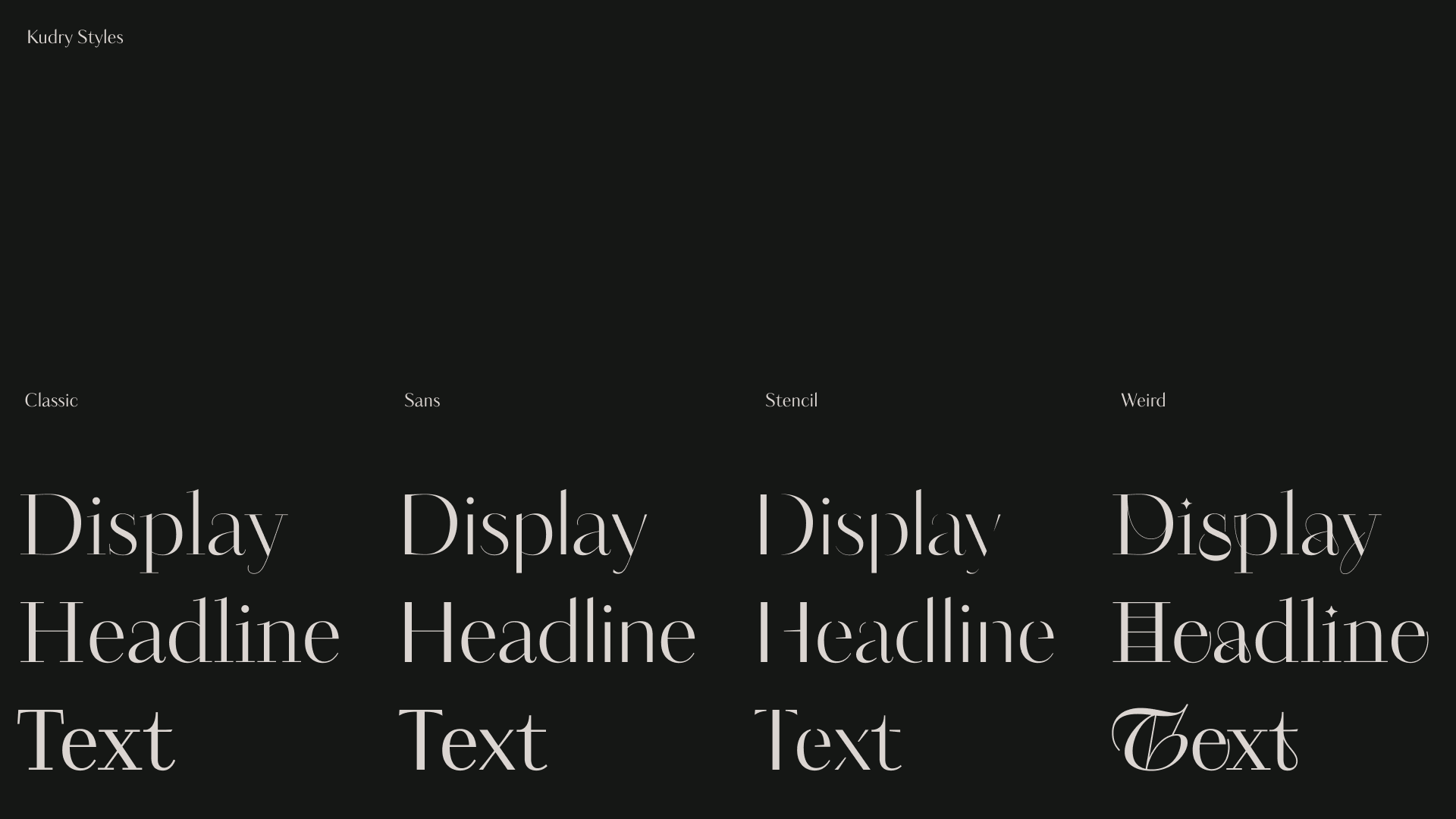 Kudry Typeface — Изображение №4 — Графика на Dprofile