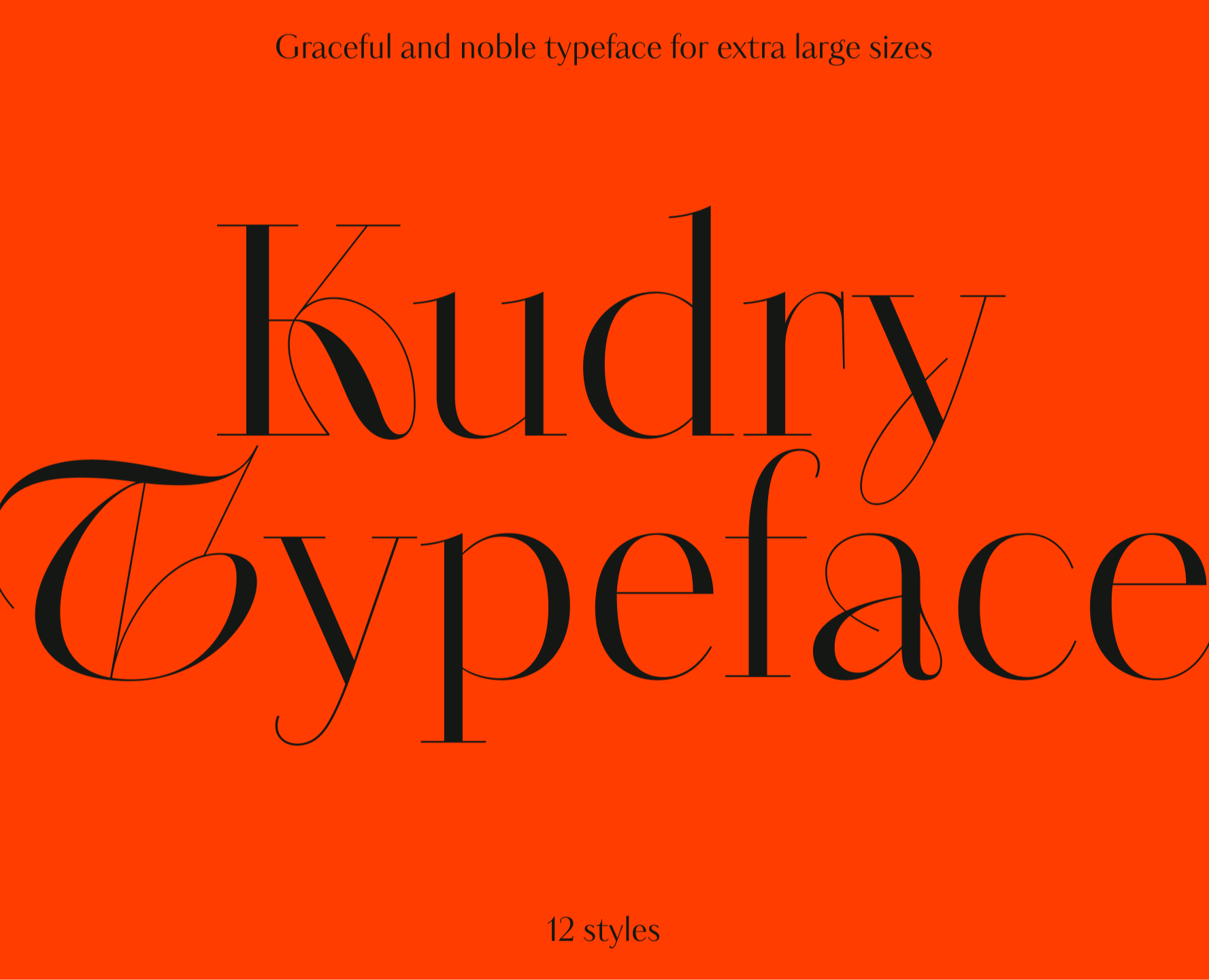 Kudry Typeface — Графика на Dprofile