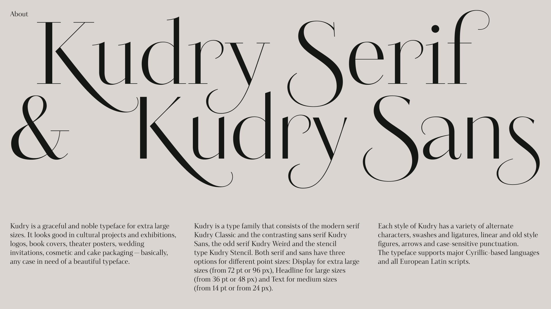 Kudry Typeface — Изображение №3 — Графика на Dprofile