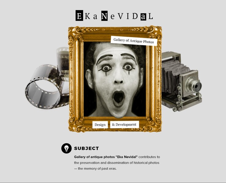 Интернет-магазин антикварной фотографии — Интерфейсы, Брендинг на Dprofile
