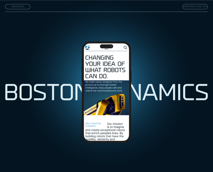 Boston Dynamics / redesigne / корпоративный веб-сайт — Интерфейсы, Брендинг, Графика на Dprofile
