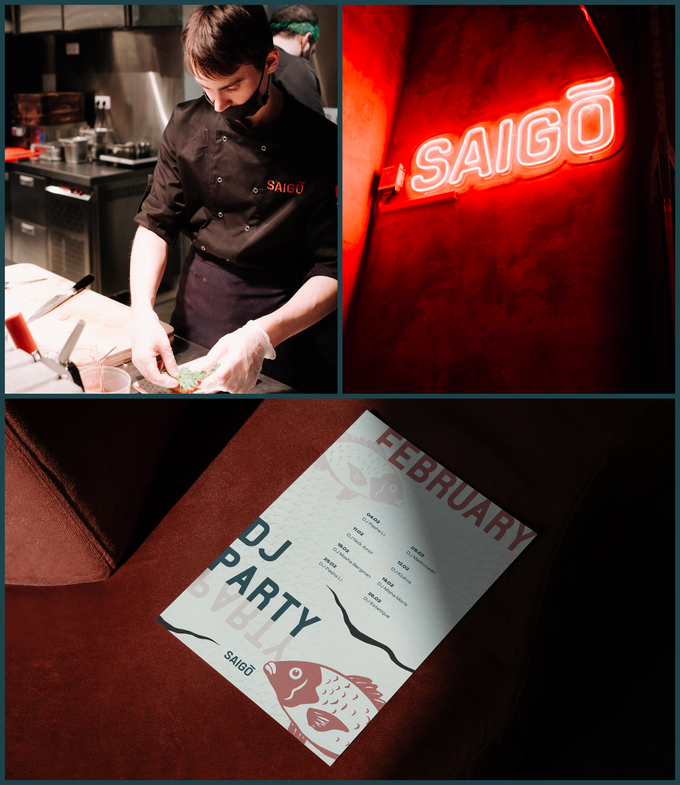 Лого & Айдентика для ресторана Saigo — Изображение №9 — Брендинг, Иллюстрация на Dprofile