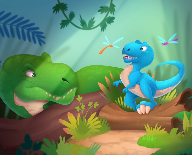 Build a DinoPark. Board game — Иллюстрация, Графика на Dprofile